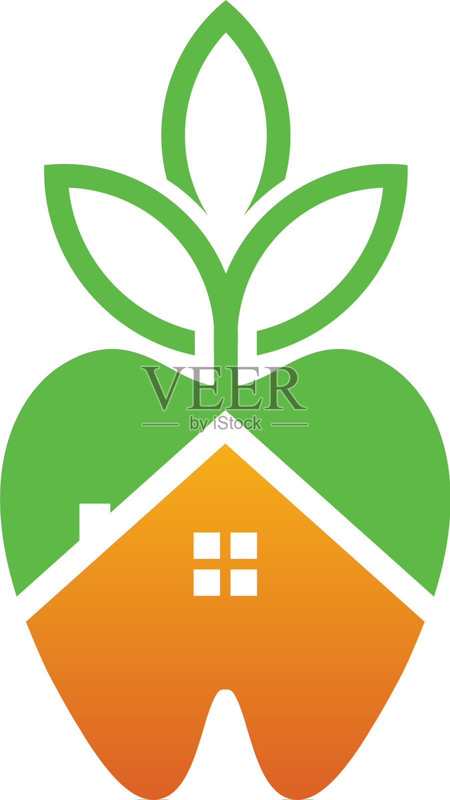 牙科之家标志模板设计元素图片