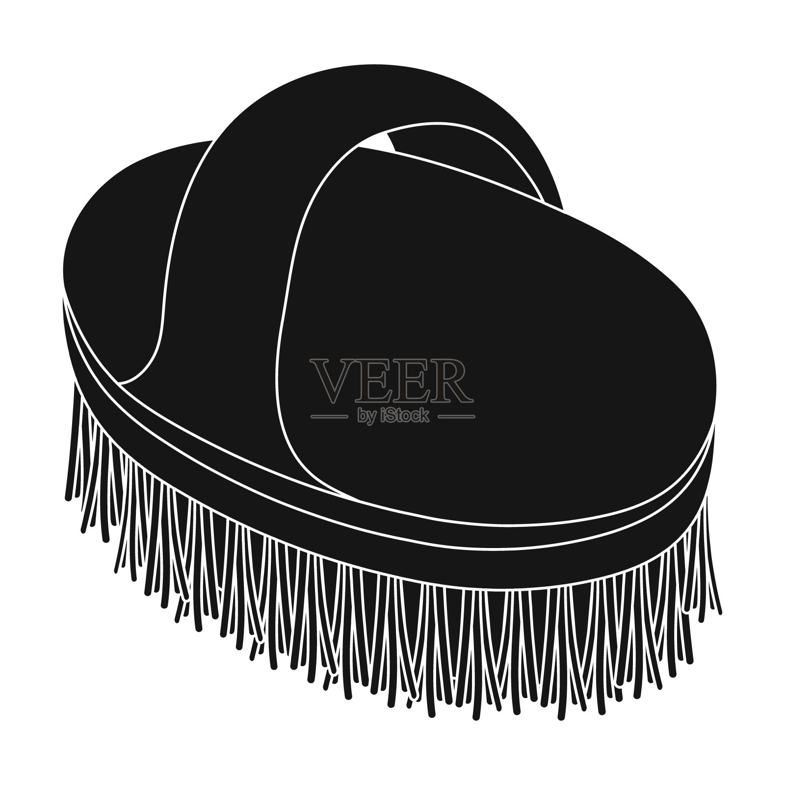 动物刷子店单图标黑色风格设计元素图片