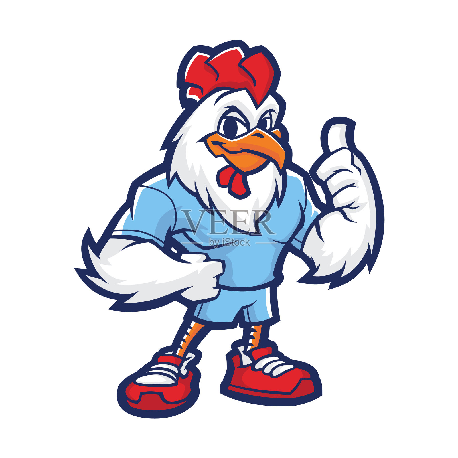 鸡赢家吉祥物设计设计元素图片