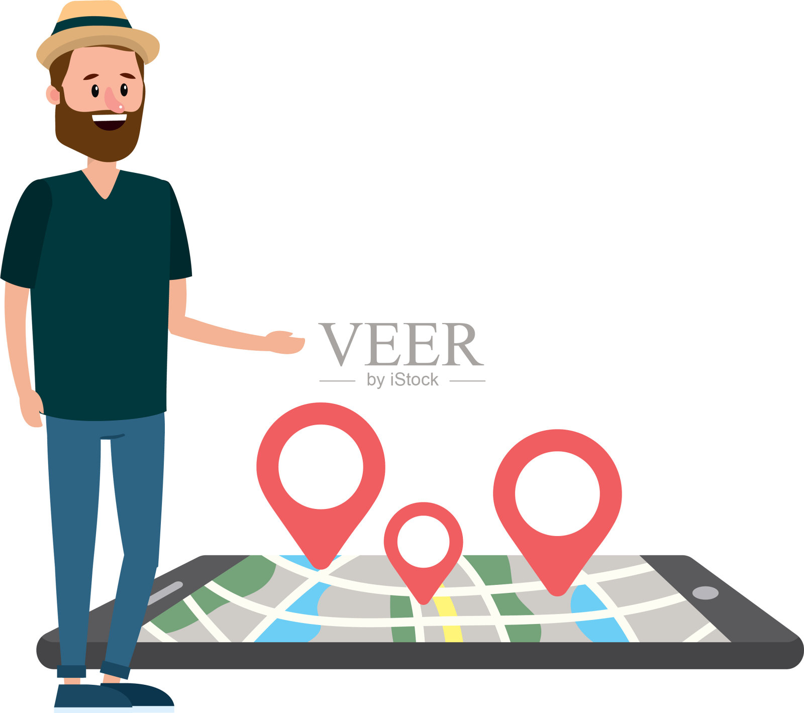 房地产人卡通设计元素图片