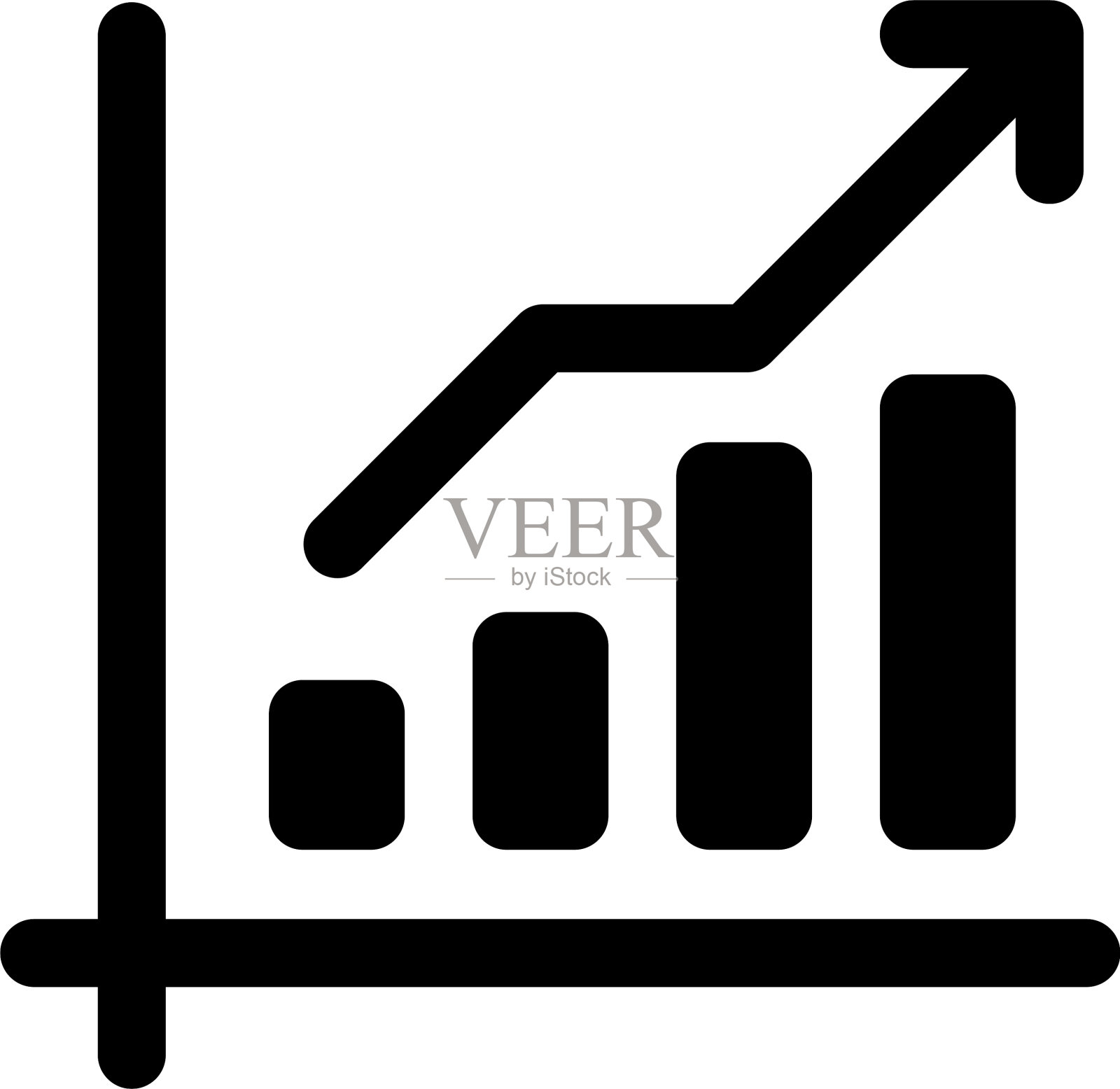 业务增长图表图标素材