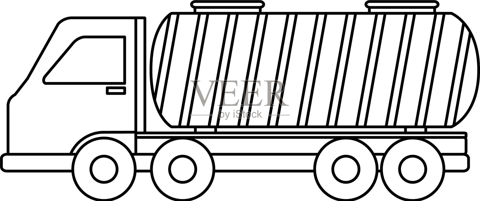 罐车车孤立图标设计元素图片