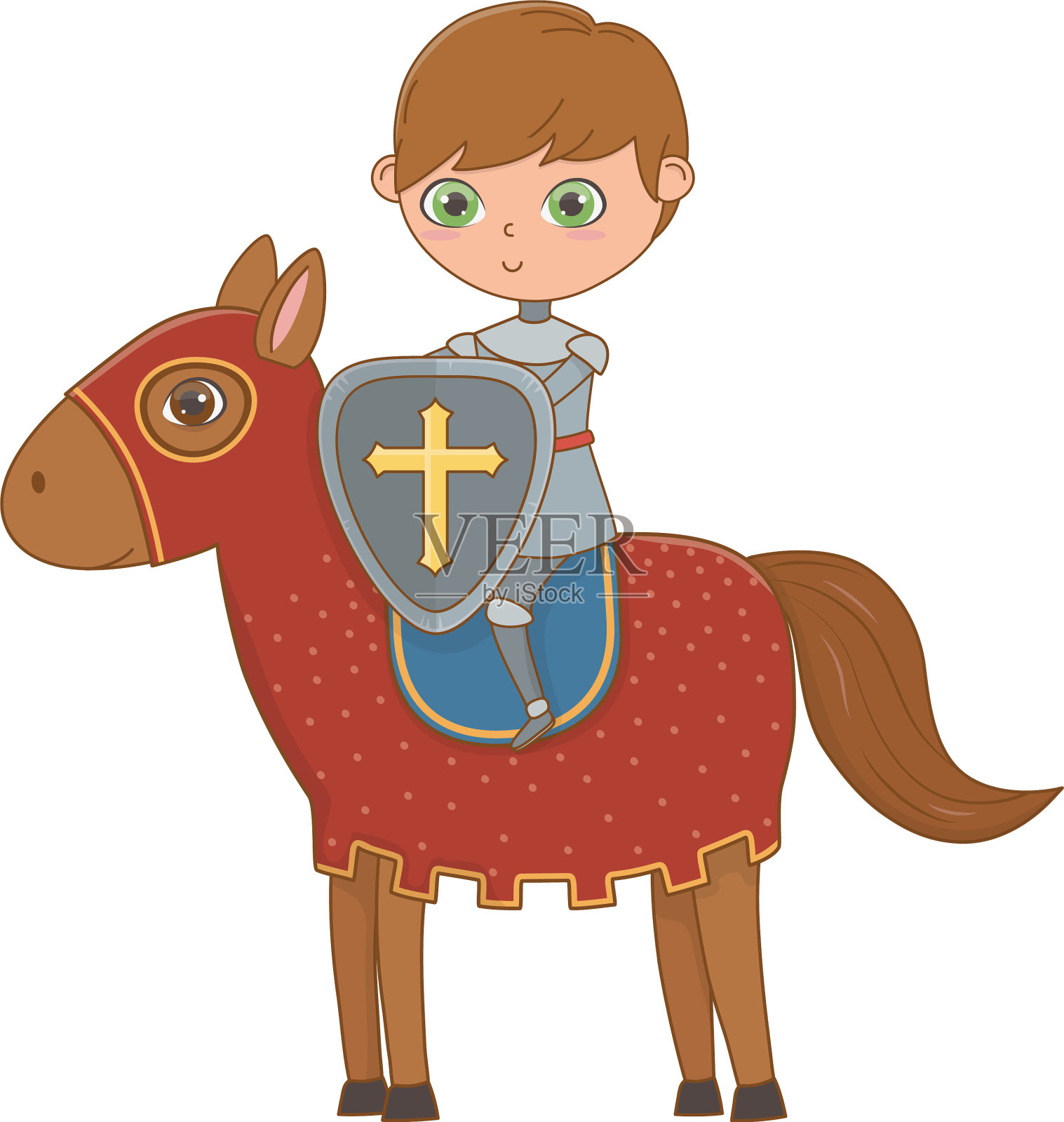 孤立的中世纪骑士设计设计元素图片