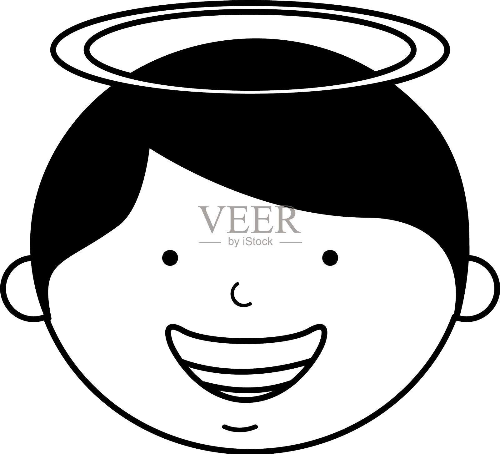 小男孩天使的性格设计元素图片