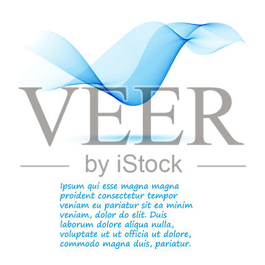 平滑的蓝色抽象波浪背景传单设计设计模板素材