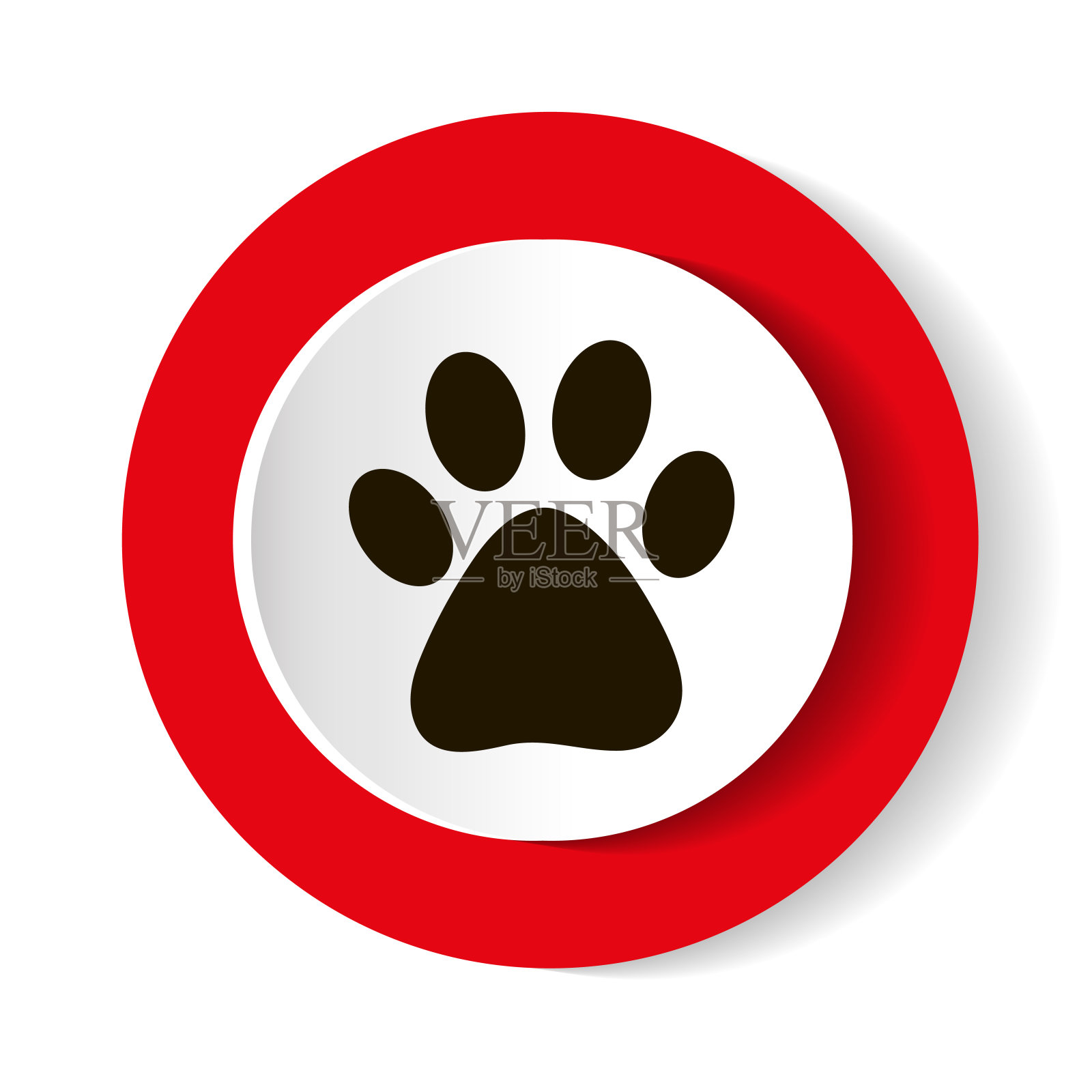 一个动物的图标脚印设计元素图片