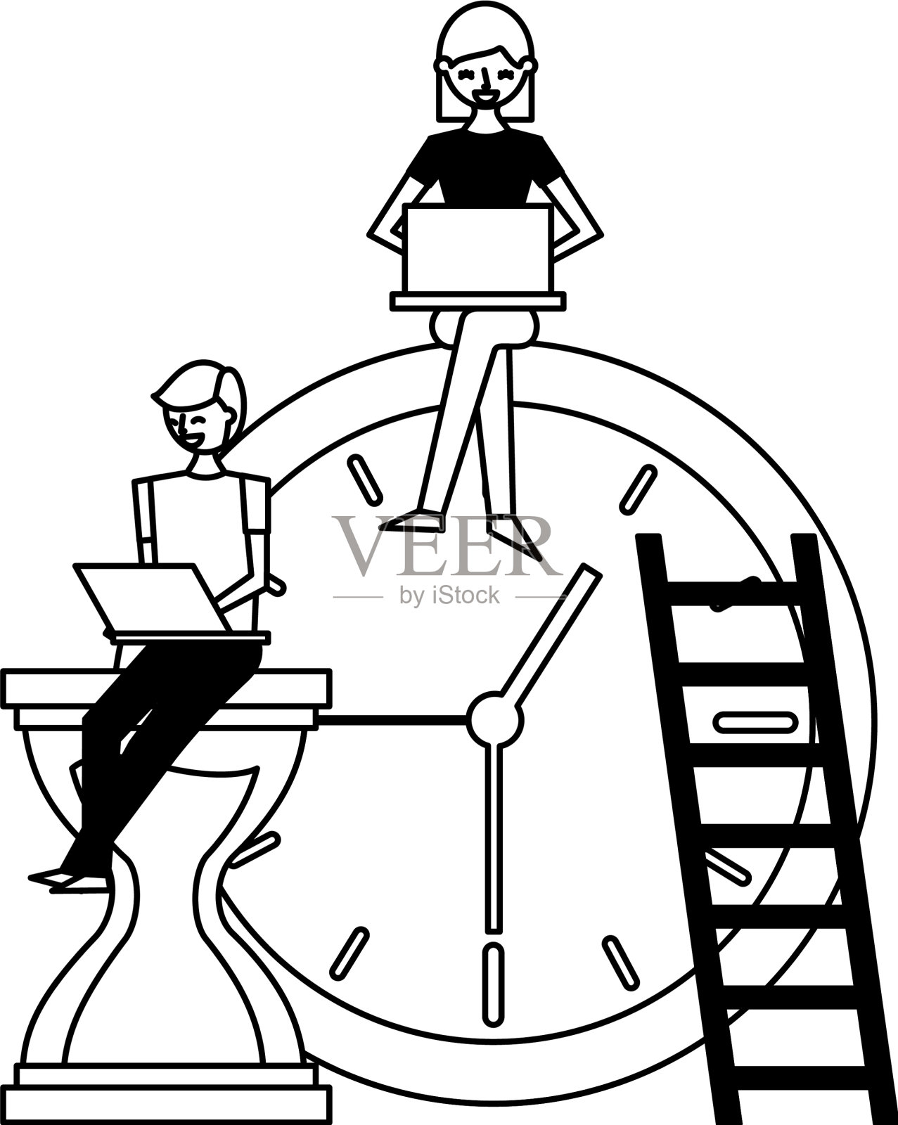 使用笔记本电脑的人设计元素图片