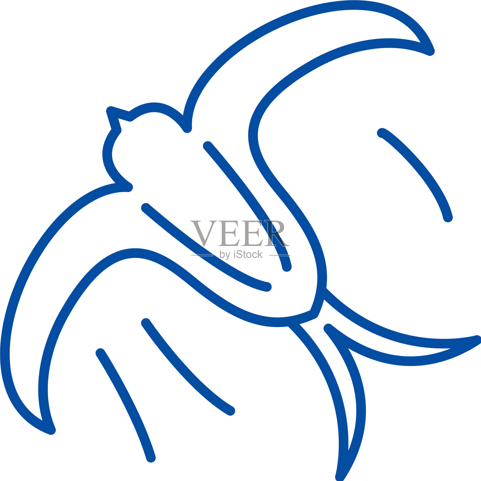 燕子线图标概念燕子平设计元素图片