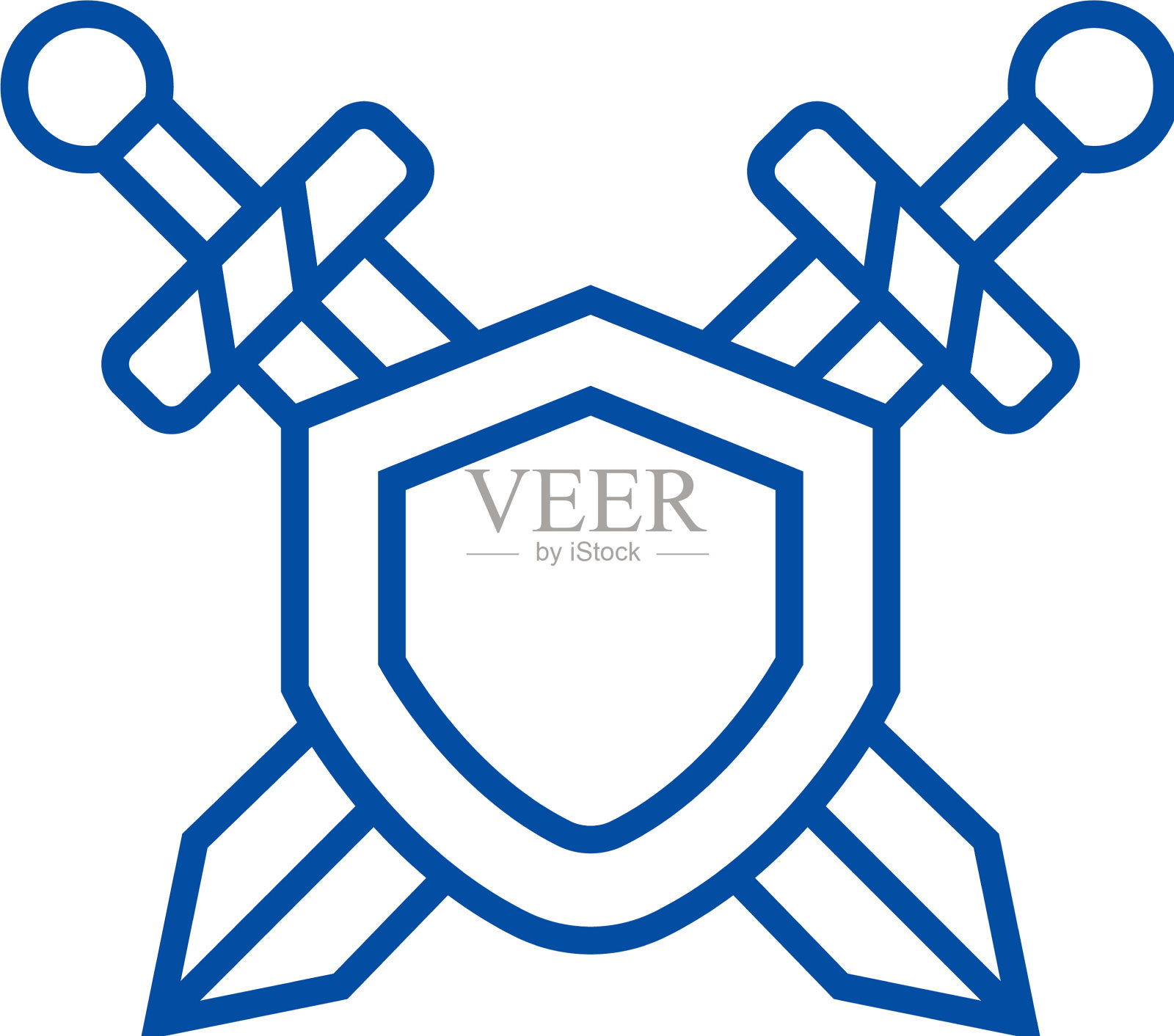 剑保护线图标概念剑设计元素图片