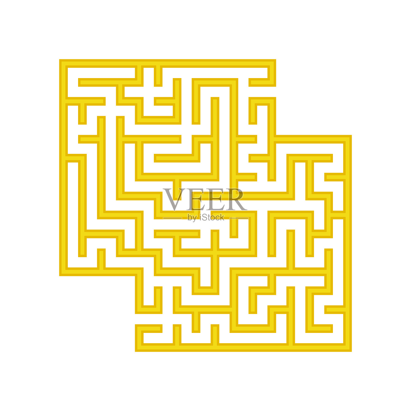 黄色方块迷宫是儿童的一款游戏设计元素图片