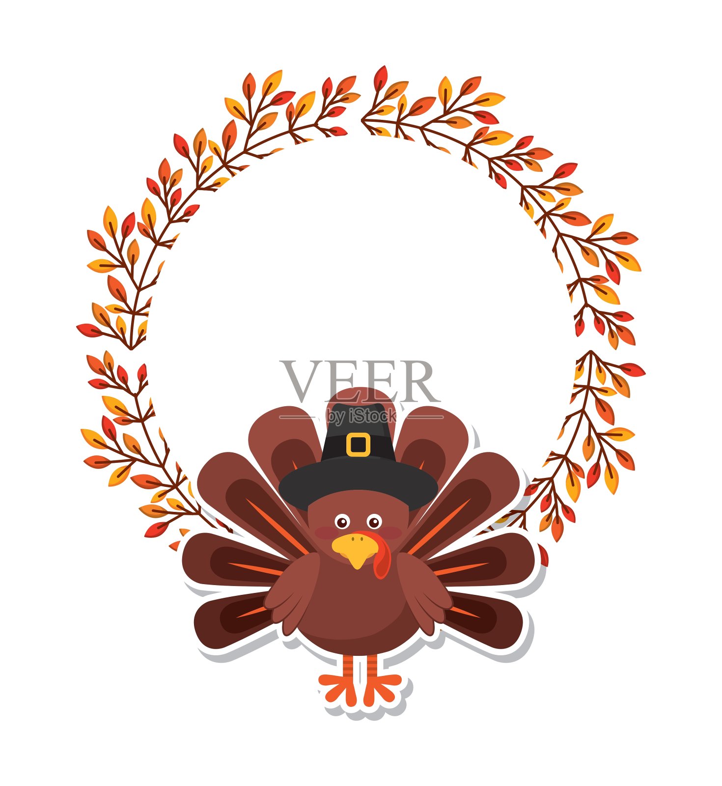 感恩节快乐卡设计元素图片