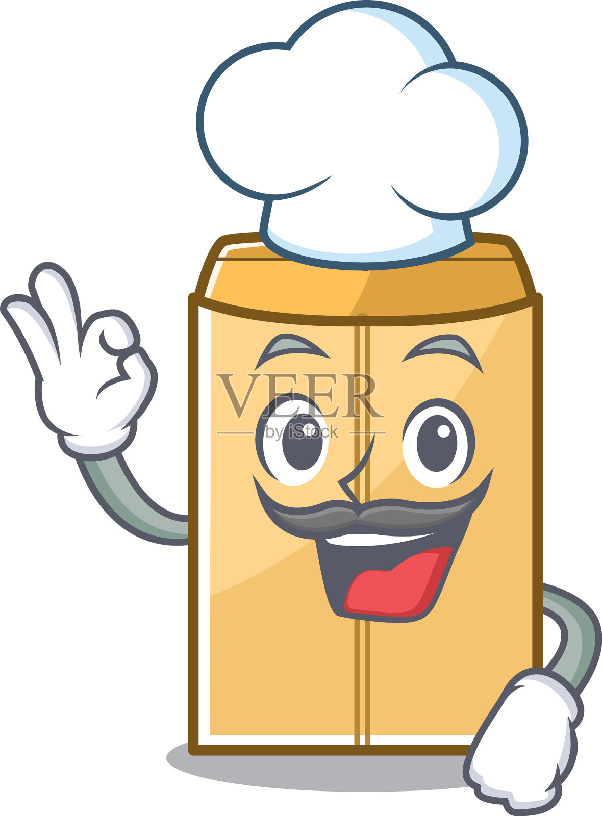 厨师卡通信封邮包设计元素图片