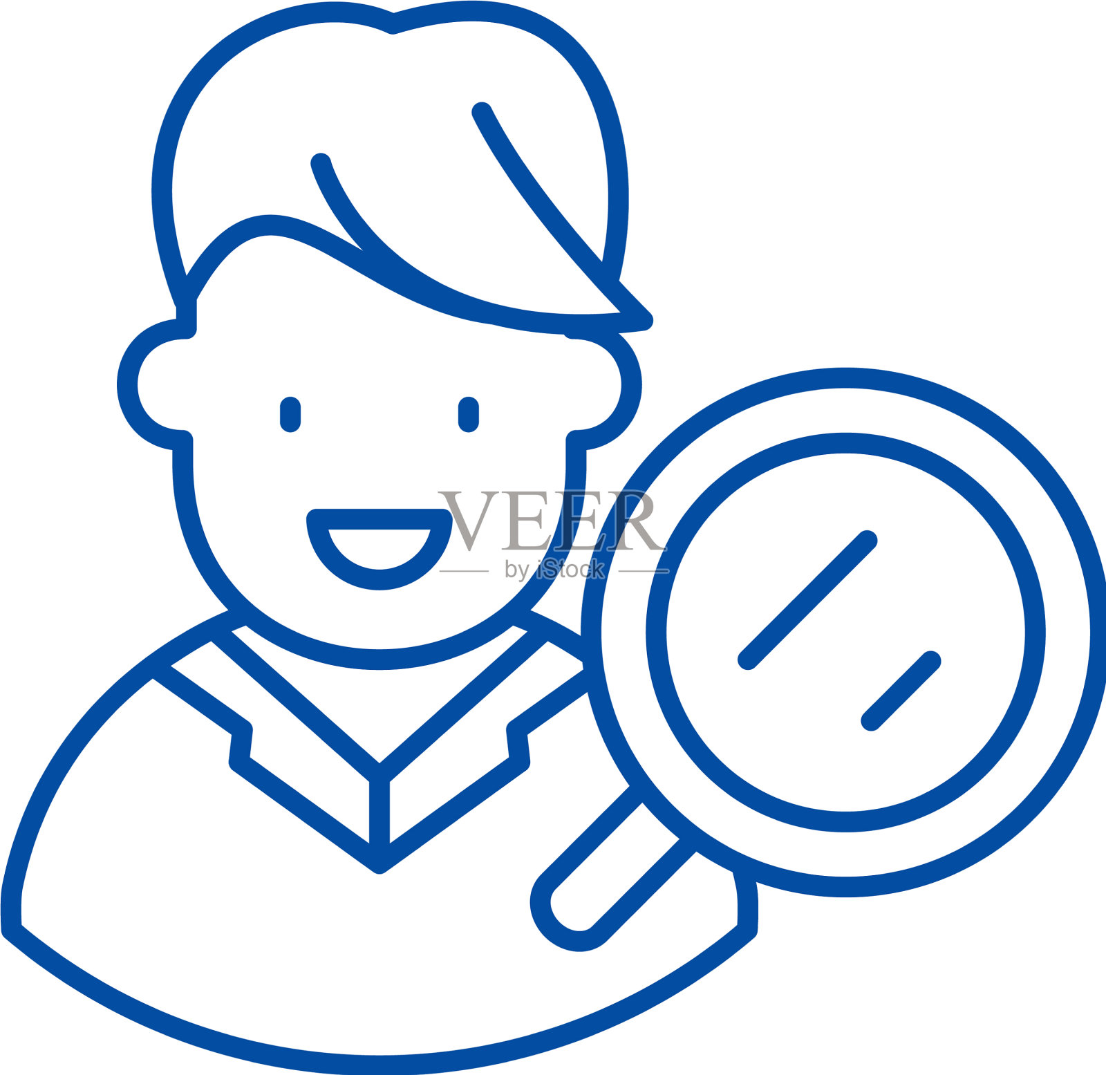 目标受众研究线图标概念目标设计元素图片