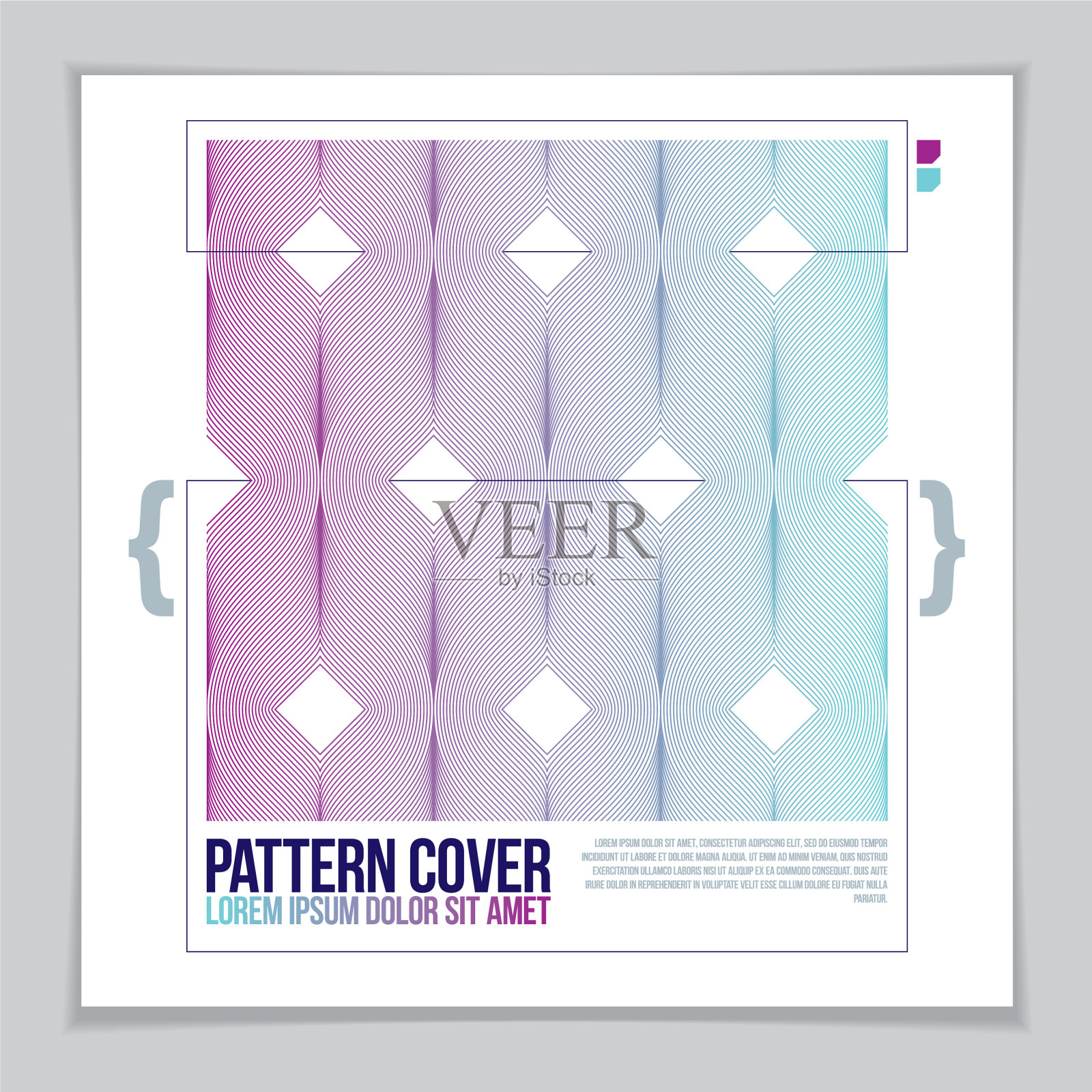 背景与几何图案的传单设计模板素材