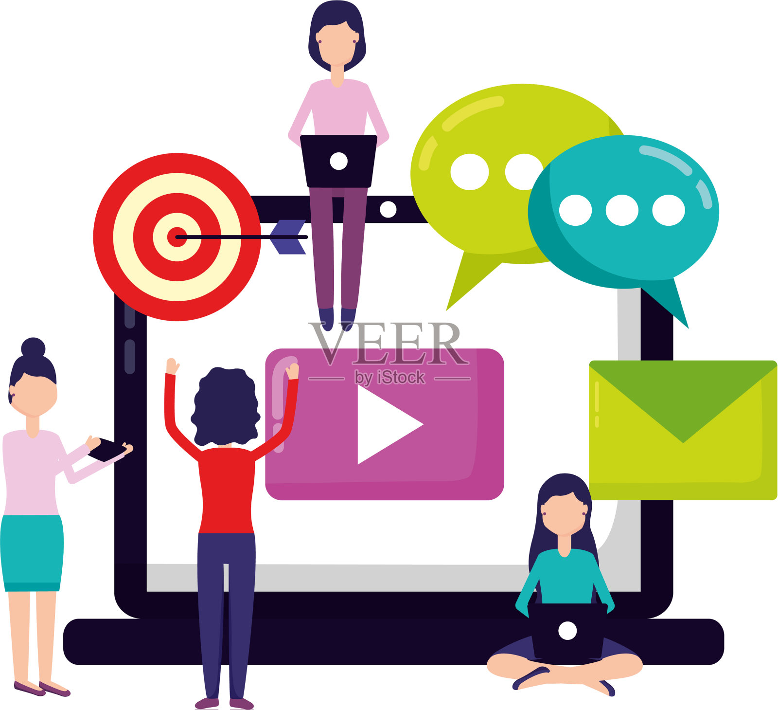 人们的社交媒体设计元素图片