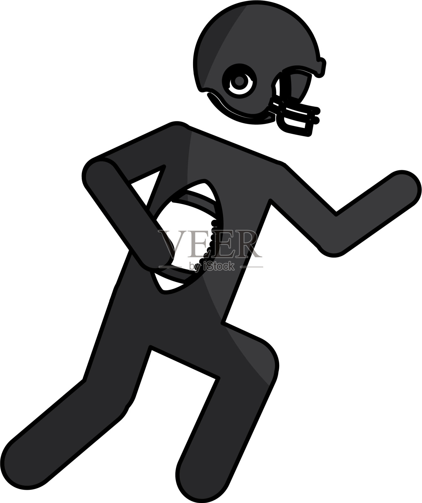 美式足球运动员的化身设计元素图片