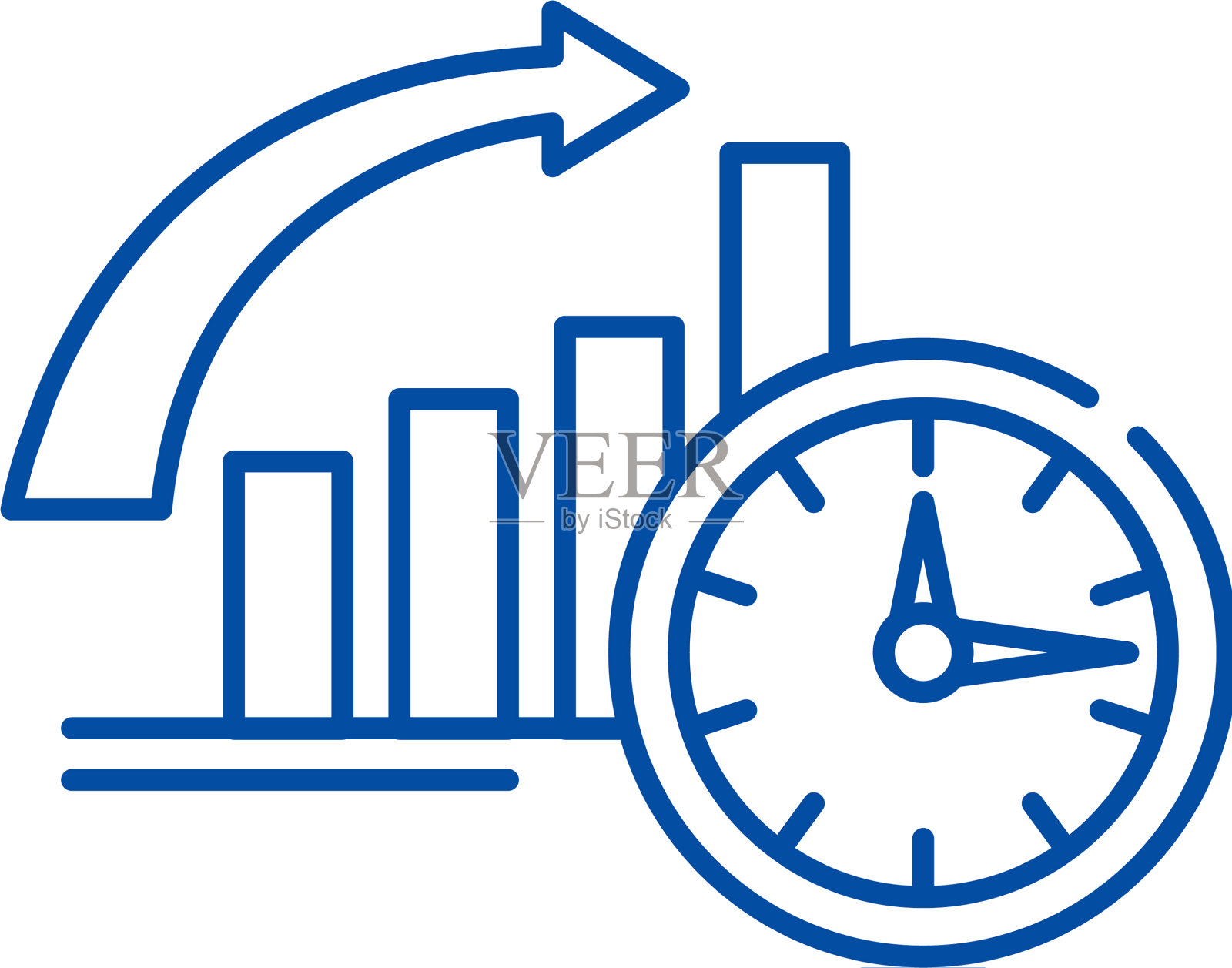 准时的图标概念是准时设计元素图片
