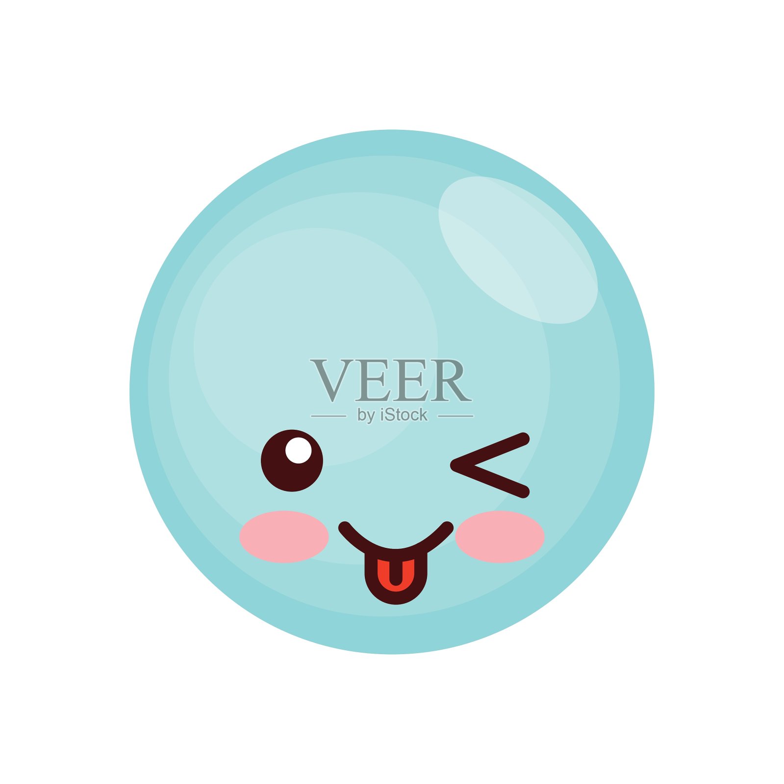 面部表情卡哇伊孤立设计元素图片