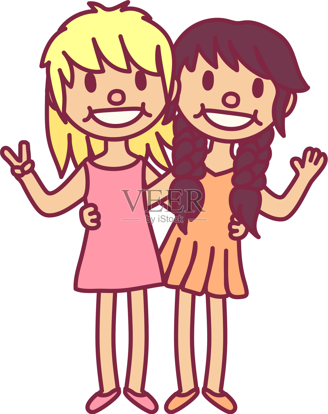 可爱的卡通小孩设计元素图片