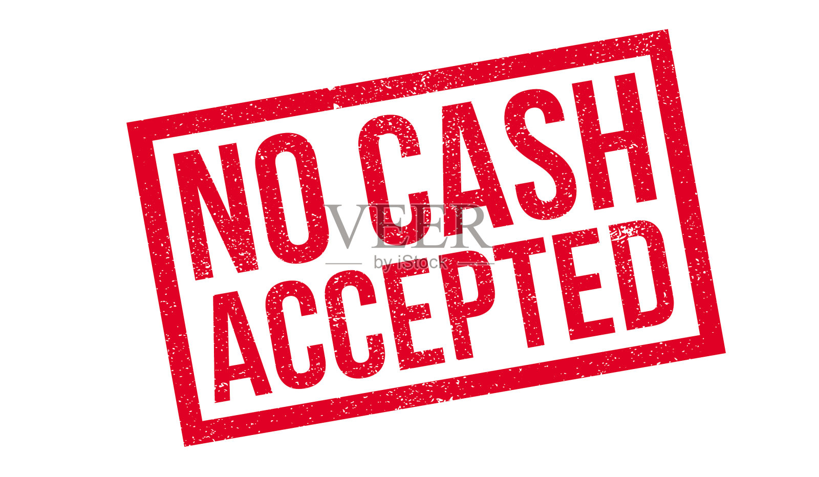 没有接受现金橡皮图章设计元素图片