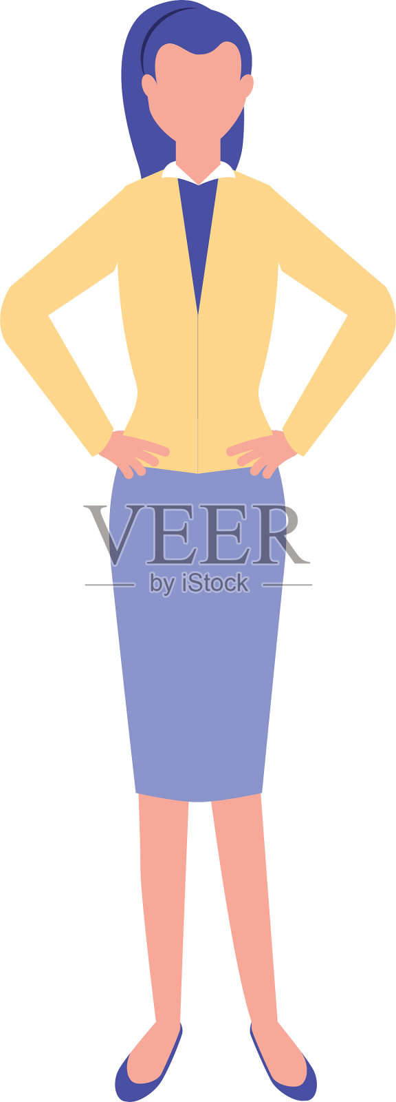 商业女性形象设计元素图片