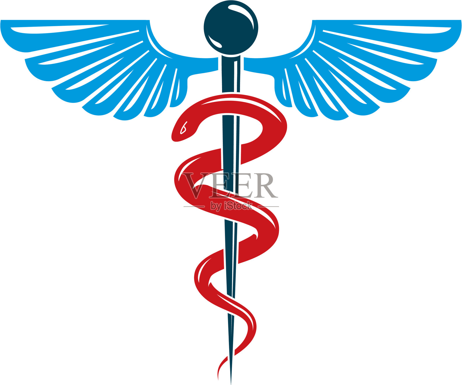 用鸟的翅膀和翅膀做成的克丢修斯符号设计元素图片