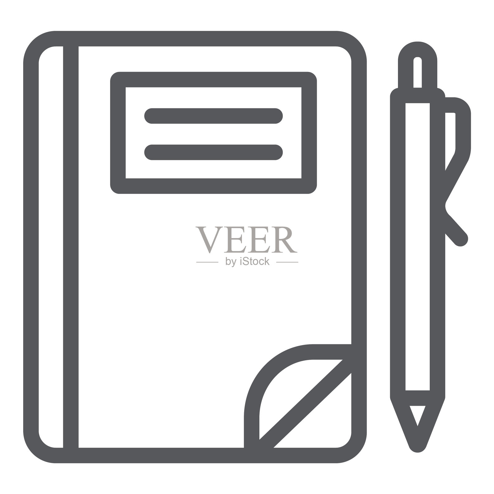 学校笔记本线图标纸和教育图标素材