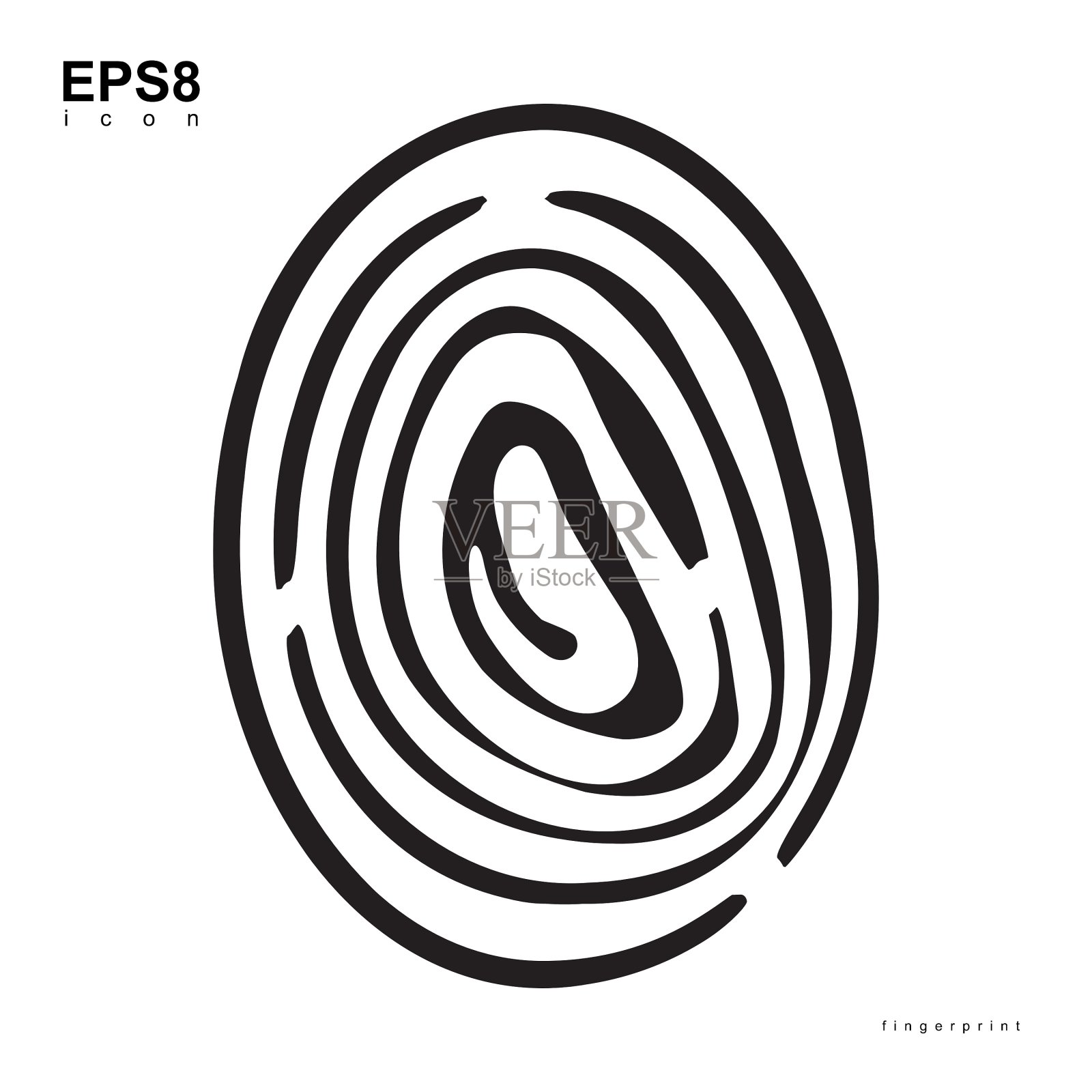 创意指纹模板图标设计元素图片