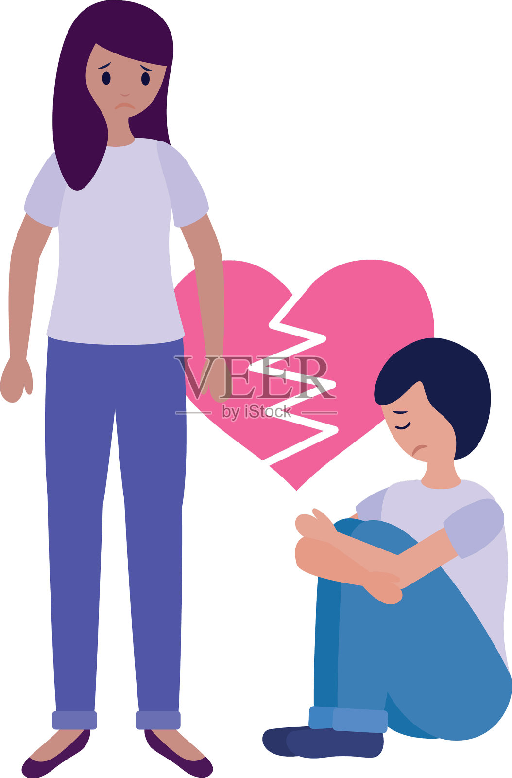 人精神障碍，心理抑郁设计元素图片