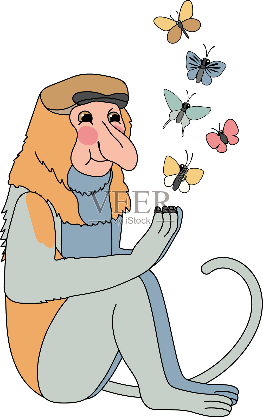 Scandi卡通动物剪辑艺术设计元素图片