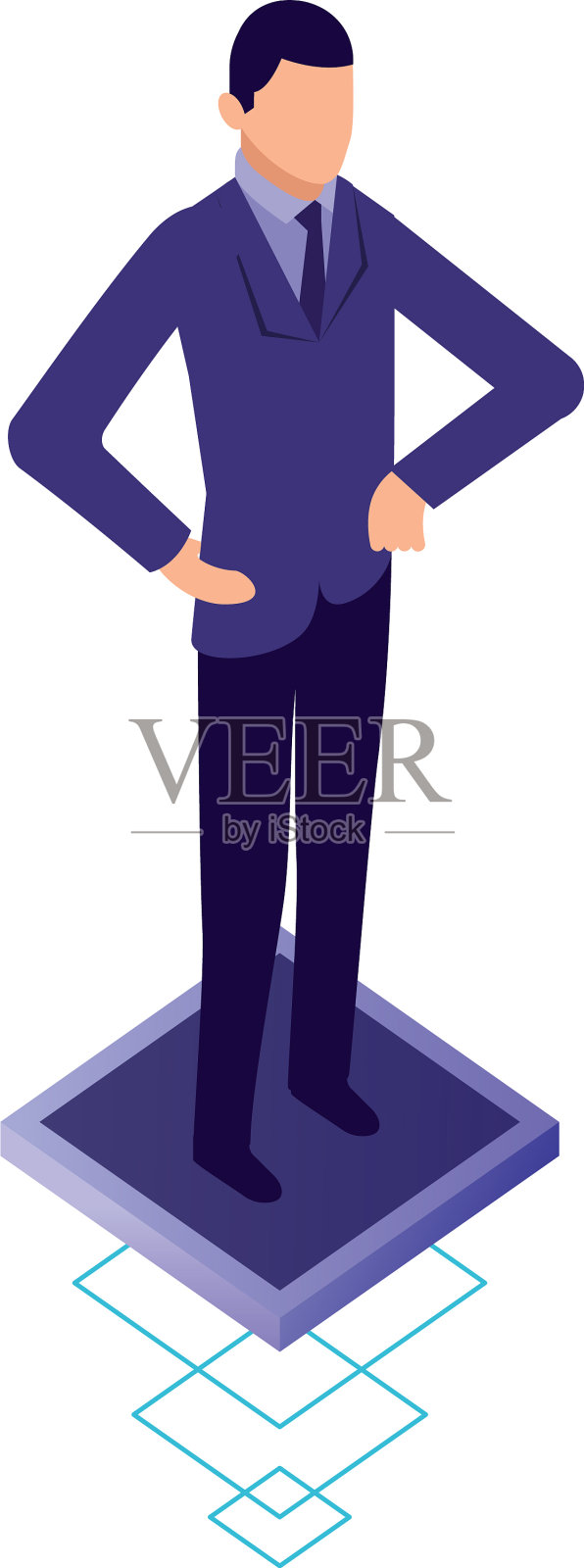 优雅的商人角色图标设计元素图片