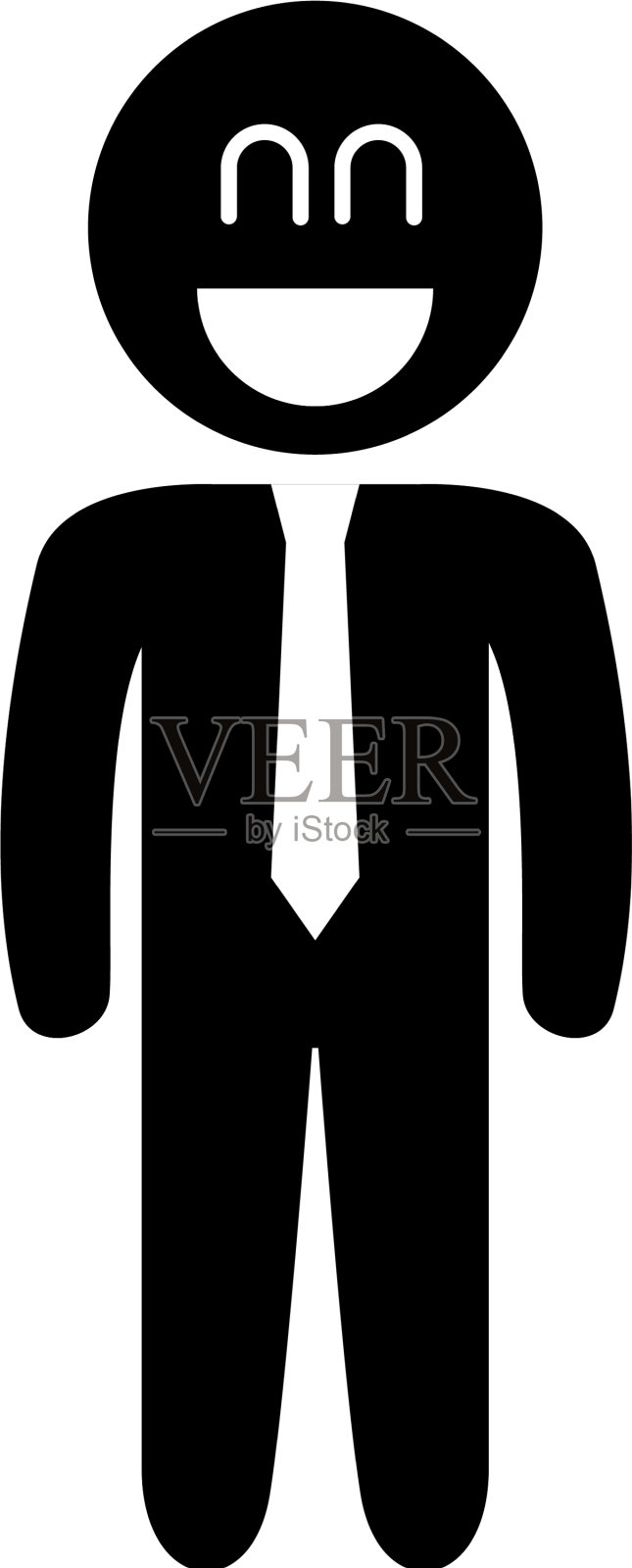 商人形象剪影图标设计元素图片