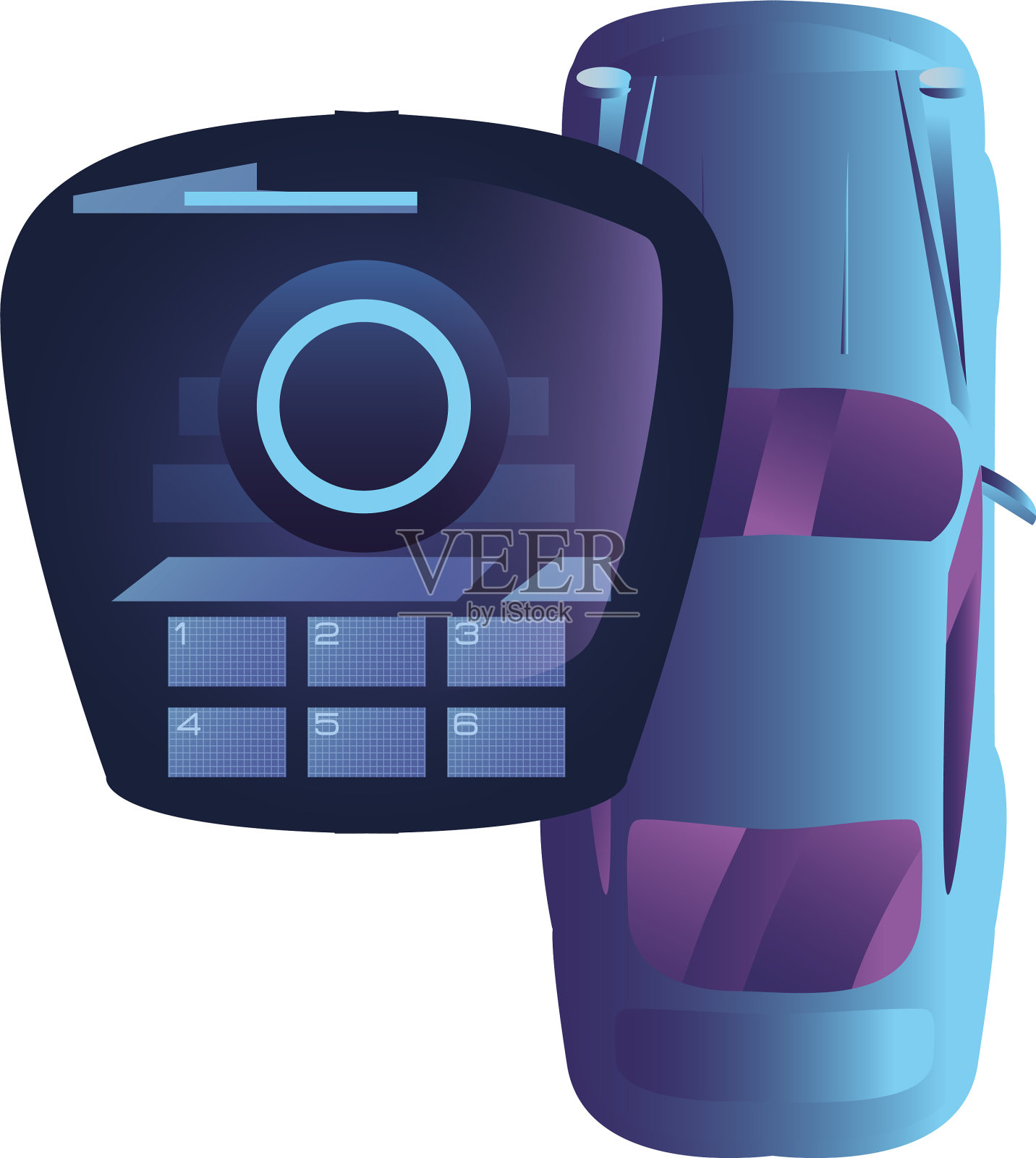 自动智能汽车图标说明设计元素图片