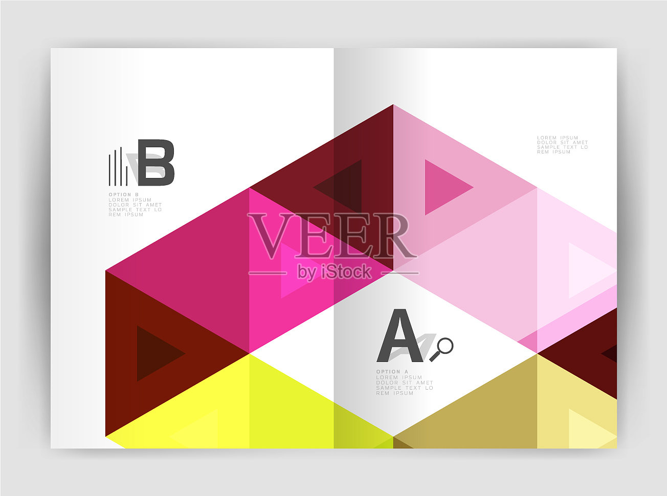 三角形打印模板设计模板素材