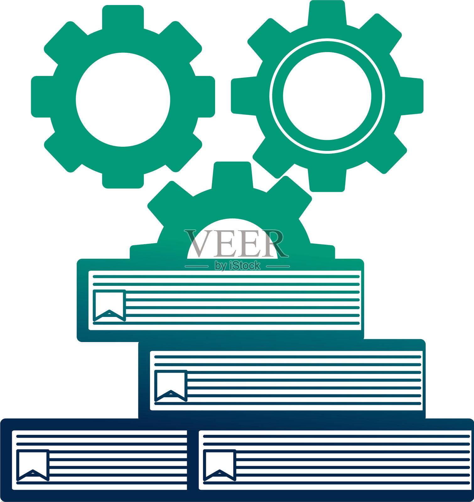 齿轮机用堆书孤立图标图标素材