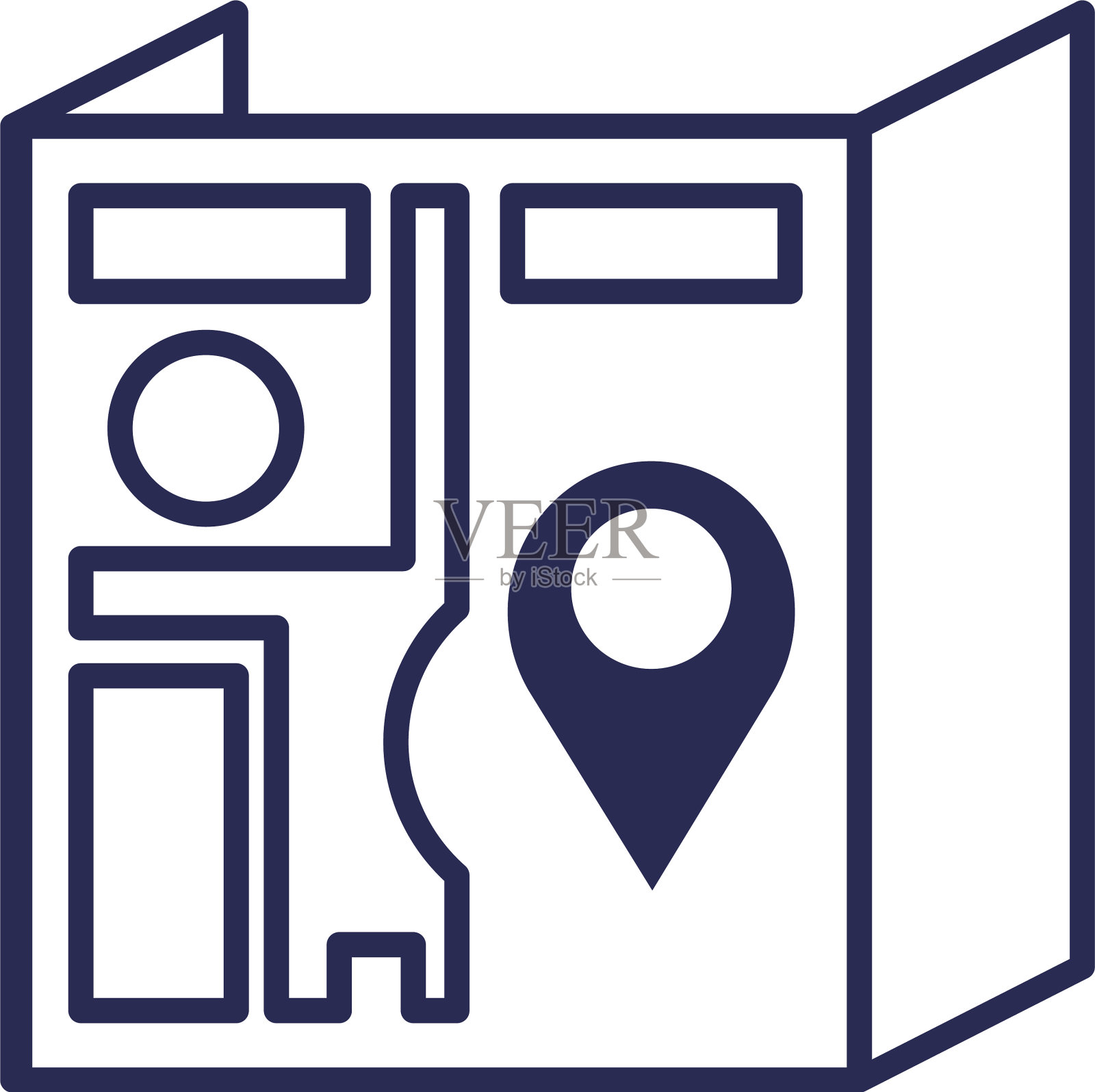 地图指南与针指针位置设计元素图片