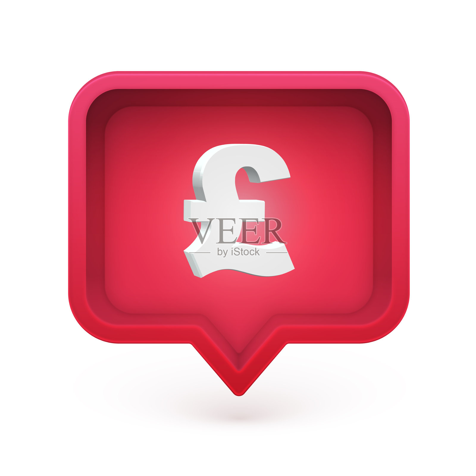 3d字符在一个语音气泡图标素材