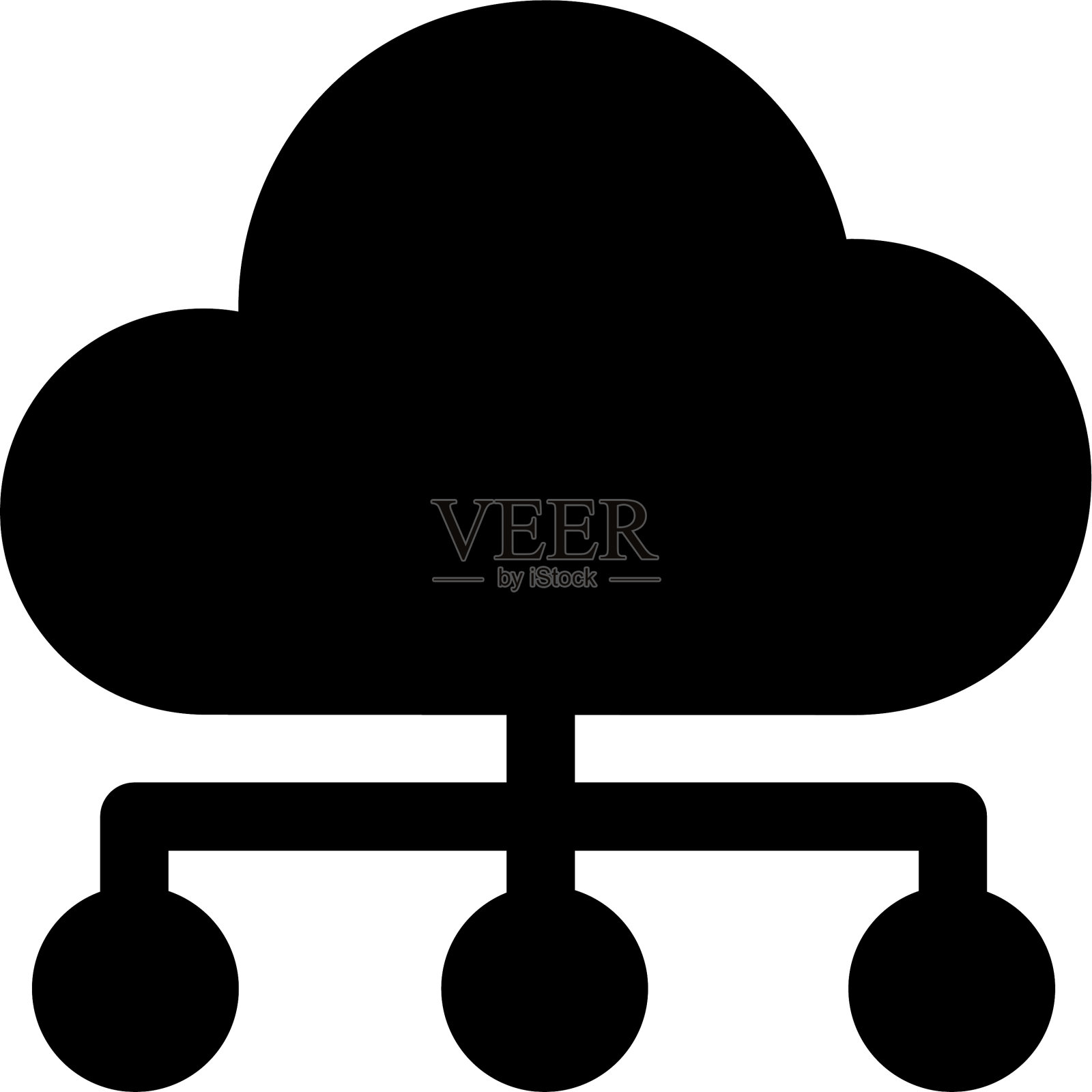 云数据网络图标素材