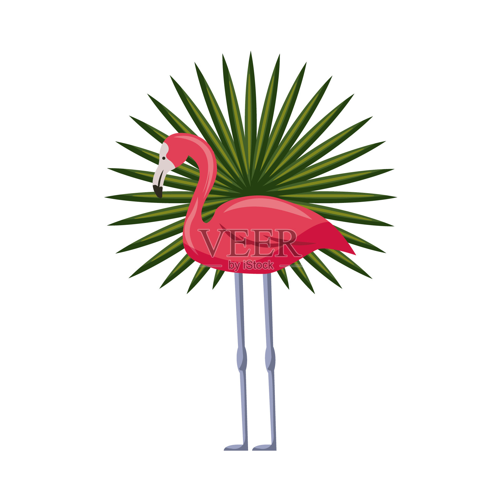 粉红色的火烈鸟图标设计元素图片