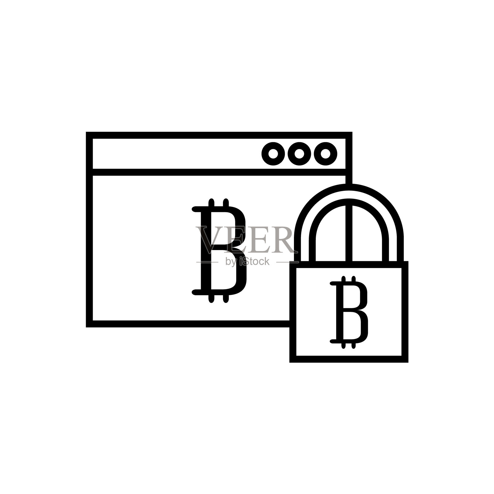 比特币虚拟货币设计图标素材