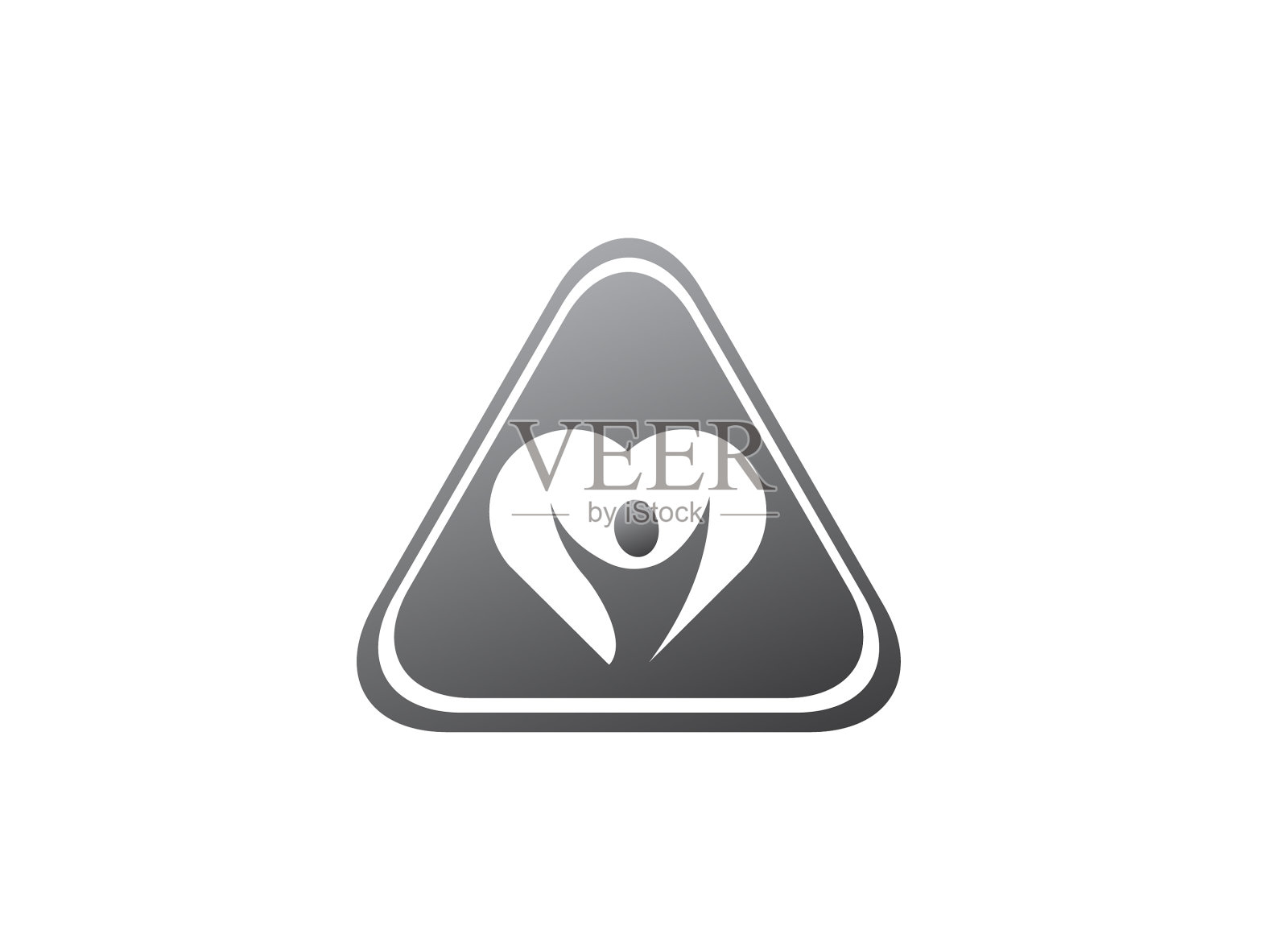 健康人张开双手里面有一个心形标志设计元素图片