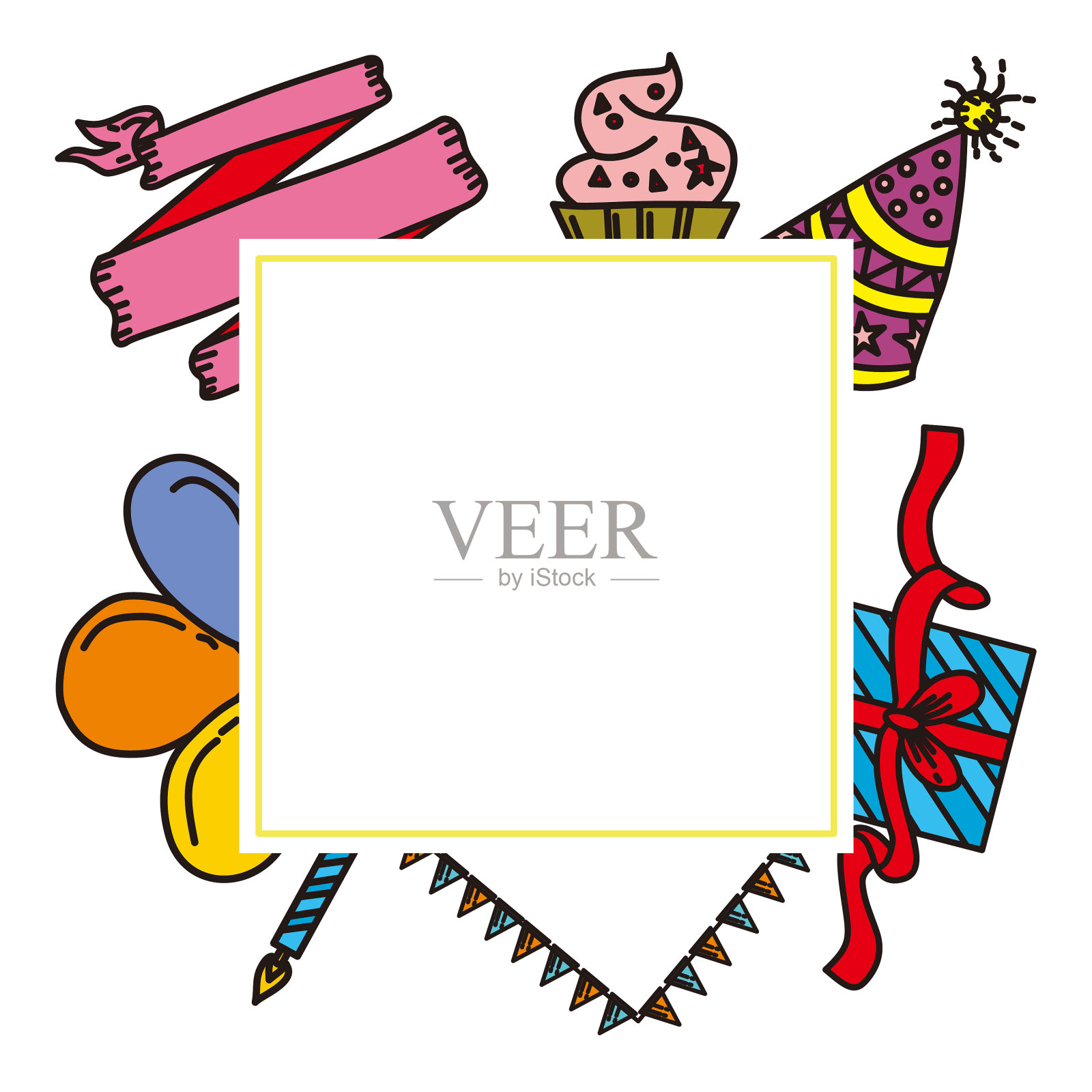 生日纪念日设计图形模板设计元素图片