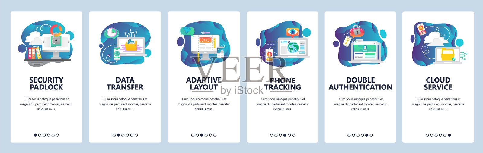 网站登陆显示电脑安全设计模板素材