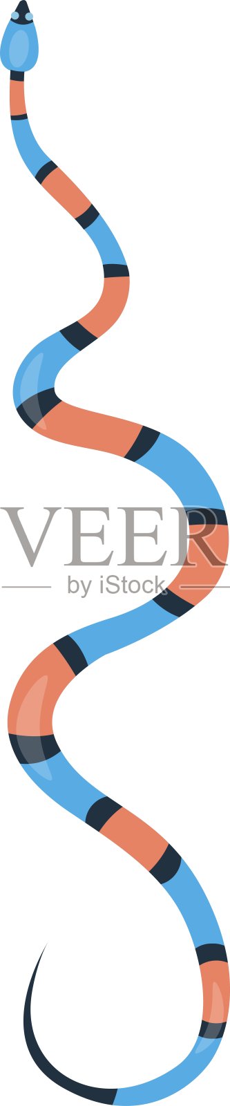 蛇爬行动物卡通设计元素图片