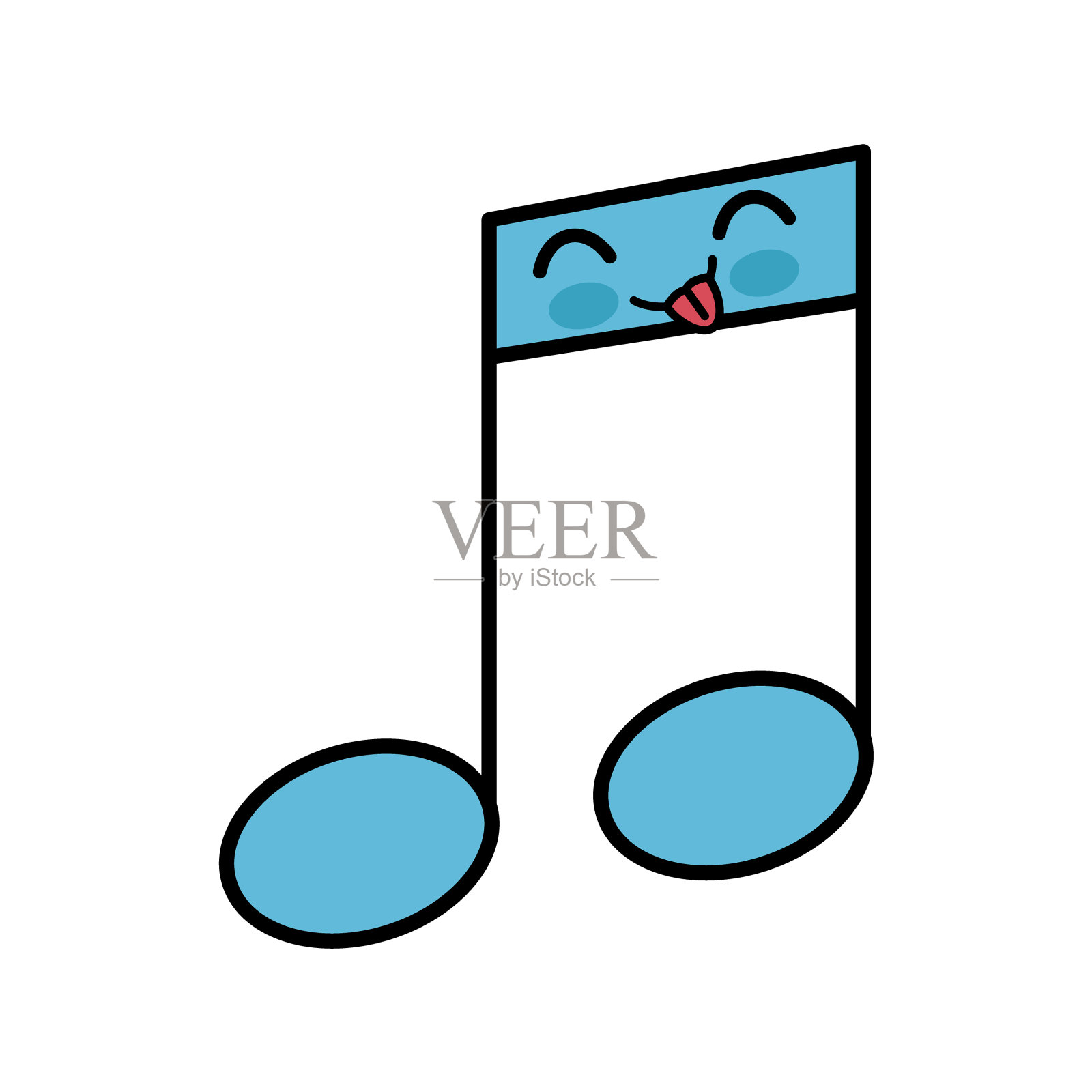 音乐音符字符孤立图标设计元素图片