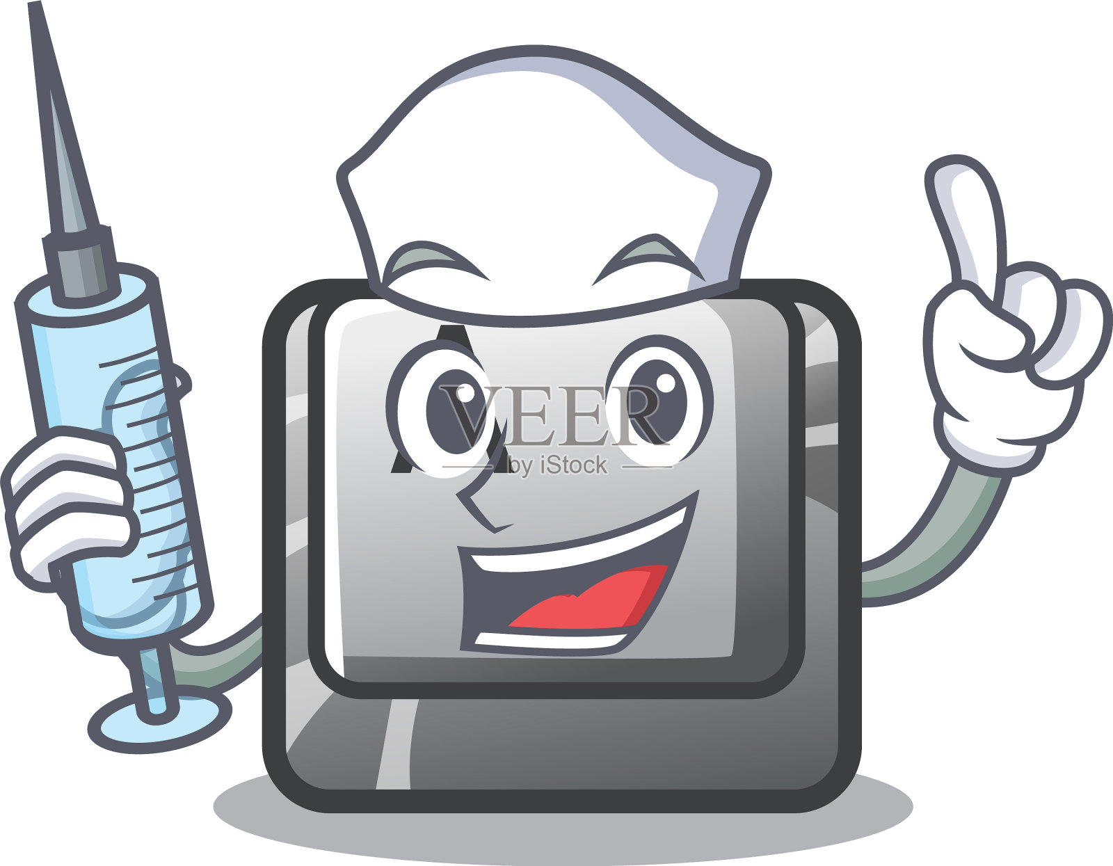 护士钮扣在卡通形状设计元素图片