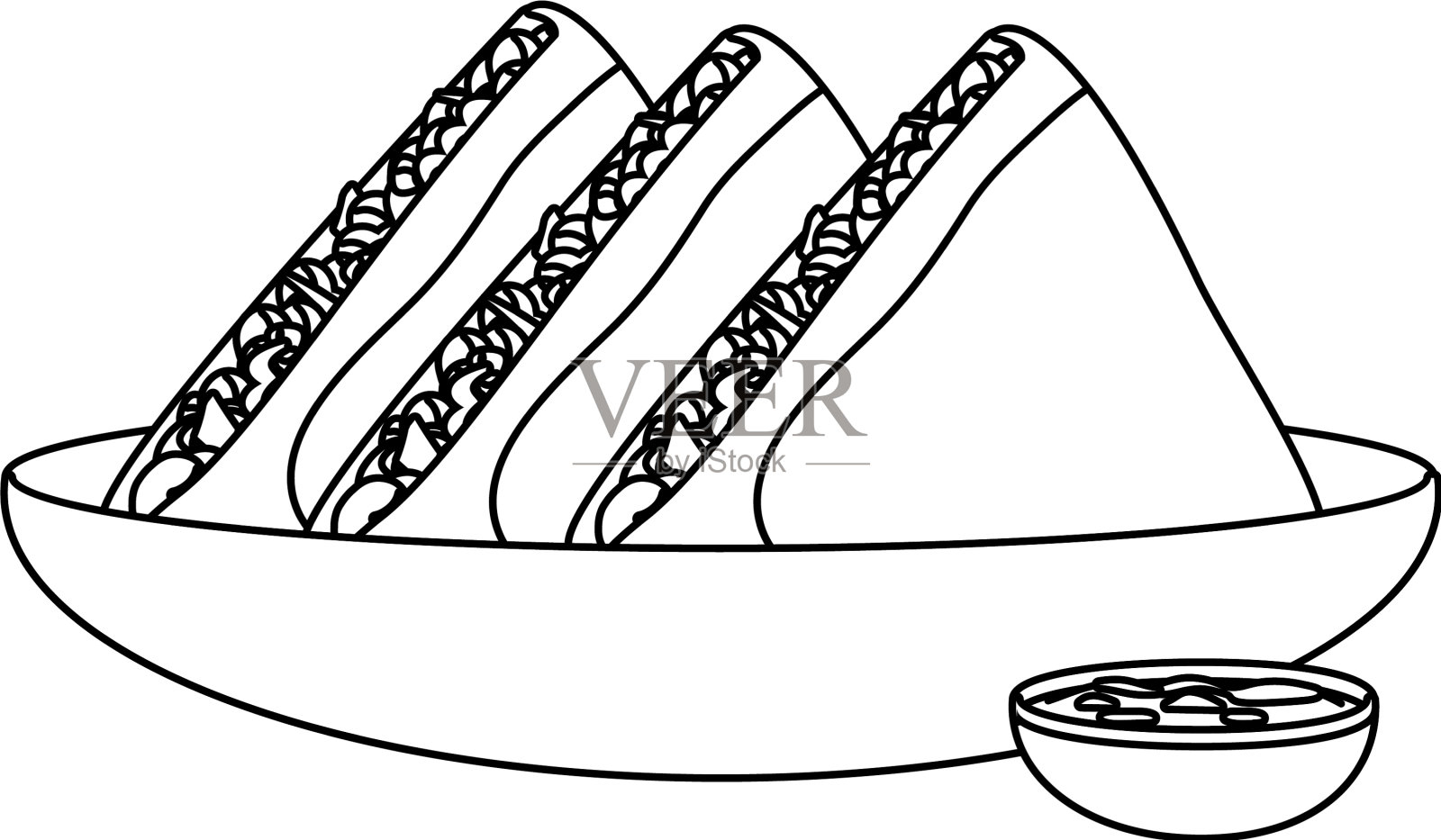 美味墨西哥美食卡通设计元素图片