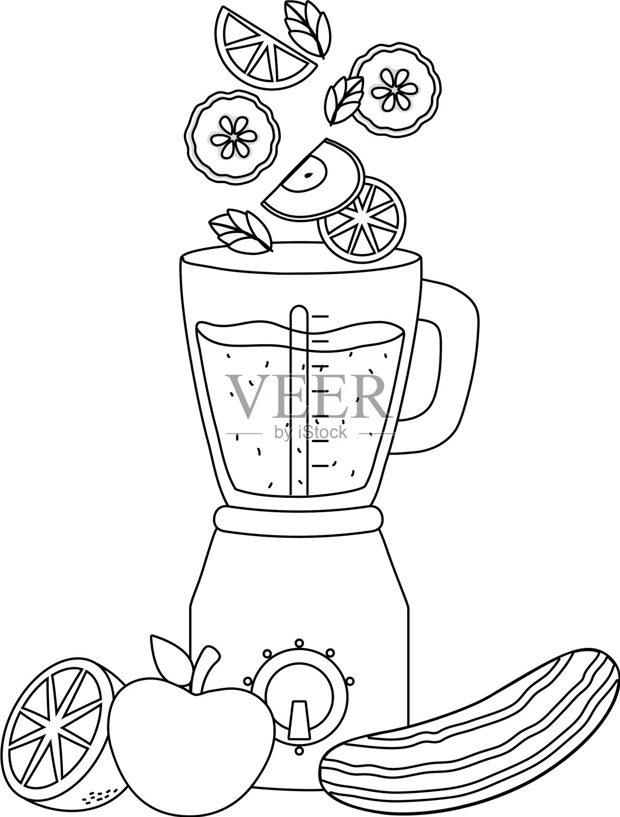 美味健康的卡通奶昔设计元素图片