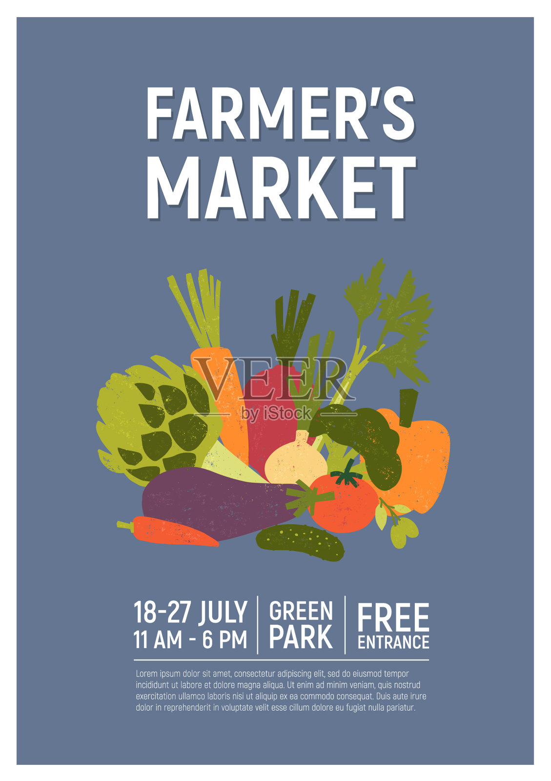 农贸市场收获邀请函模板设计模板素材