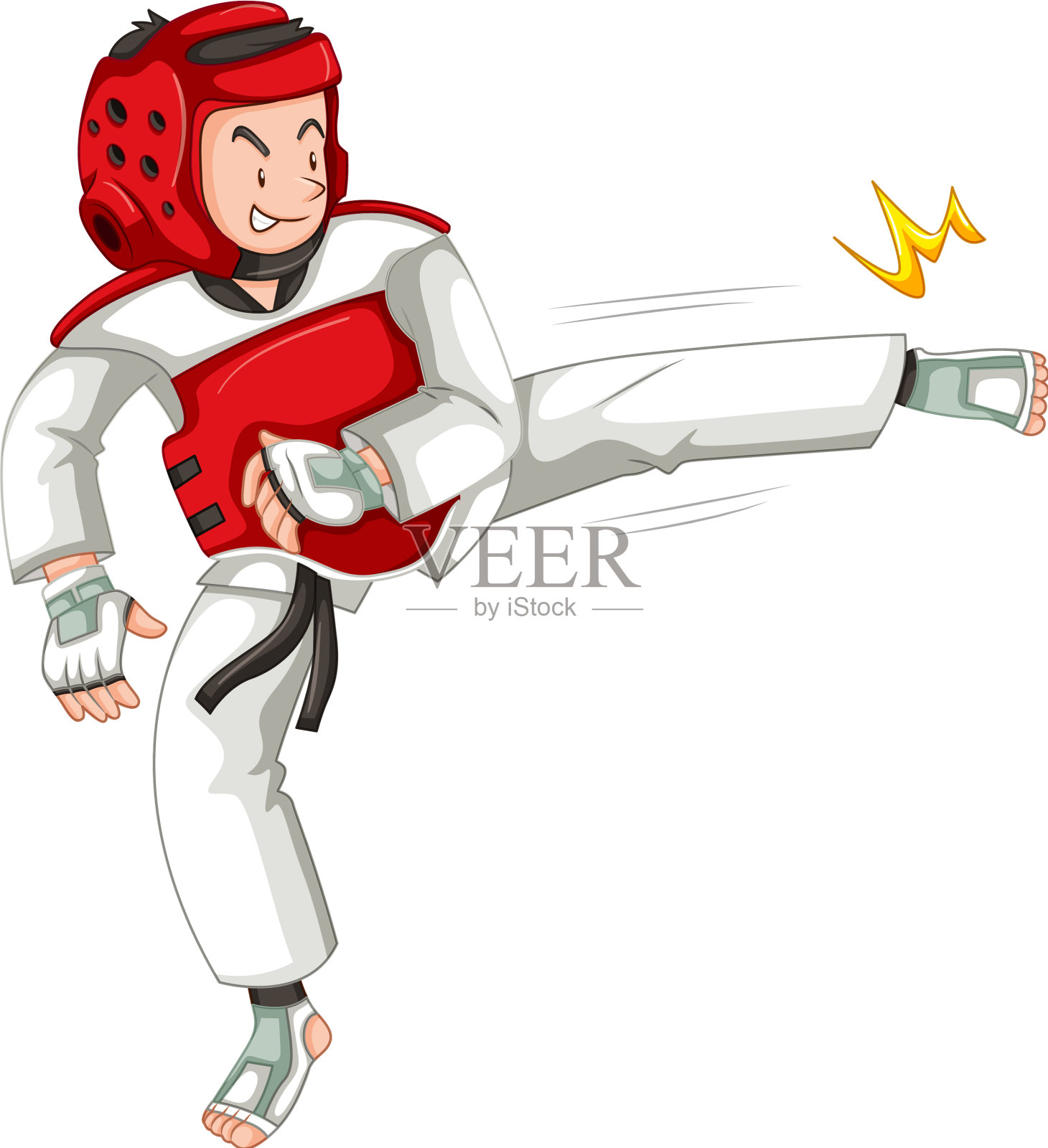 跆拳道运动员的性格设计元素图片